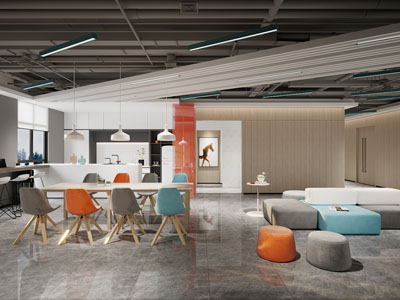 现代公司茶水间、休闲区