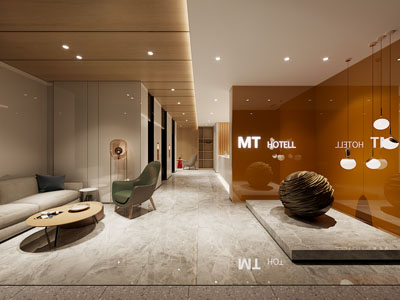 现代大堂前台接待