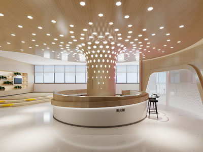 现代大堂前台接待