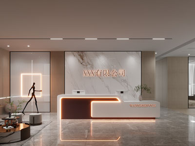 现代公司大堂前台接待