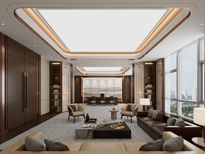 新中式董事长、总经理办公室