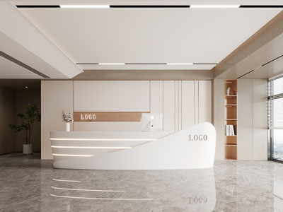 现代公司大堂前台接待