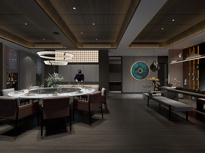 新中式酒店包厢包间