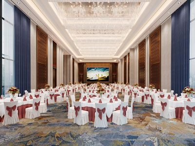 新中式酒店婚庆大厅宴客厅