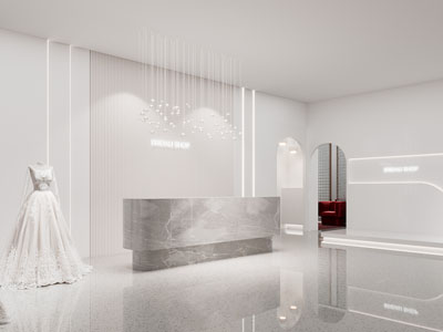 现代婚纱店前台接待