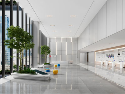 现代公司大堂前台接待