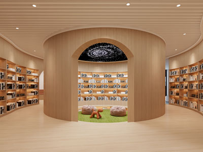 现代图书馆、阅览室、书吧