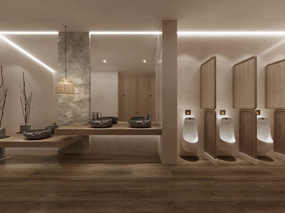 侘寂风公共卫生间、洗手间