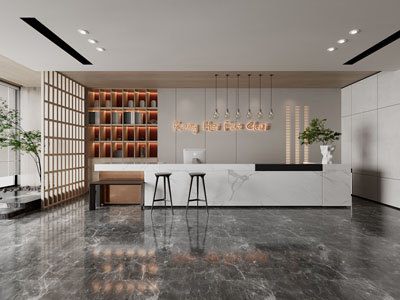 现代公司大堂前台接待