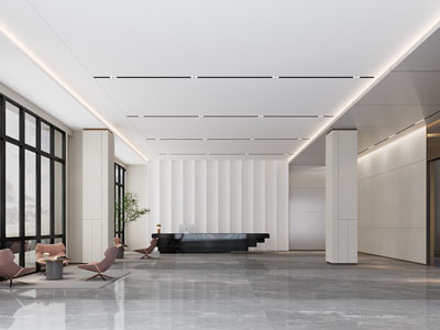 现代大堂前台接待