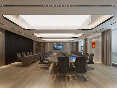 现代党建活动室、会议厅3d模型 现代党建活动室、会议厅