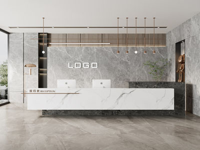 现代公司大堂前台接待