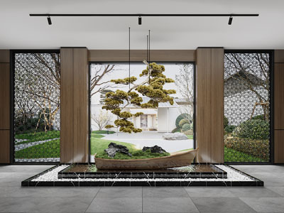 新中式庭院景观园艺小品