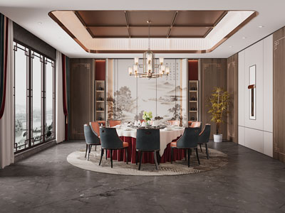 新中式酒店包厢包间