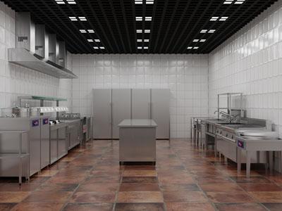 现代餐馆饭店后厨厨房