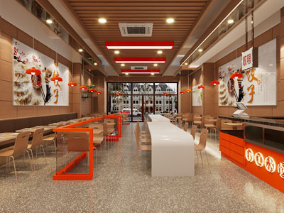 现代饭店餐馆就餐区