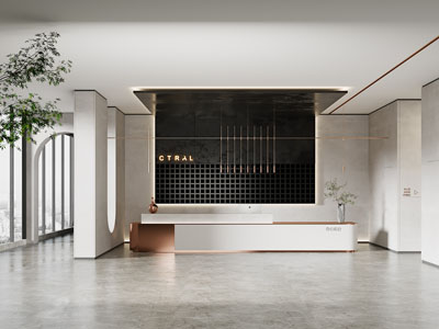 现代公司大堂前台接待