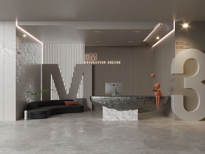 现代公司大堂前台接待