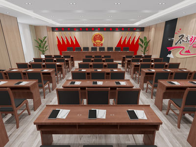 现代党建活动室、会议厅、会议室3d模型 现代党建活动室、会议厅、会议室