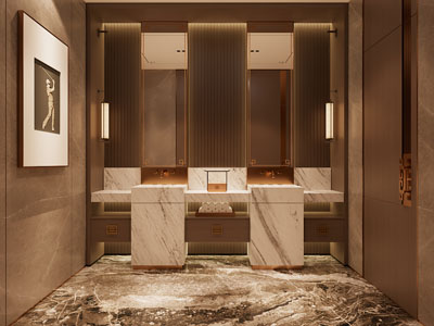 新中式公共卫生间、洗手间