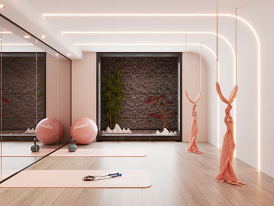 现代瑜伽舞蹈健身房