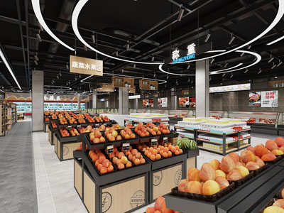 工业风loft农产品生鲜水果超市