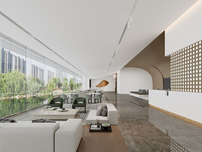 现代大堂前台接待