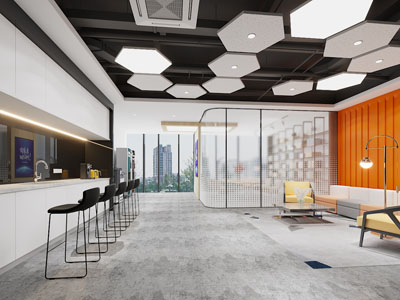 现代茶水间、休闲区