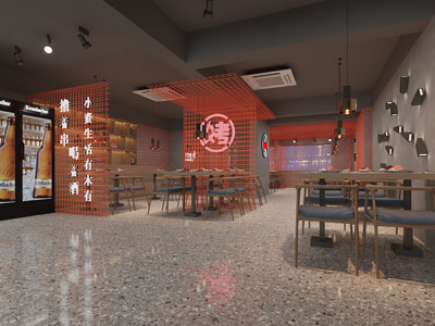 工业风loft饭店餐厅烧烤店