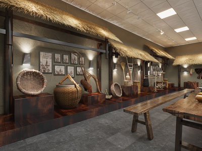 现代中国农村农用工具展厅展览