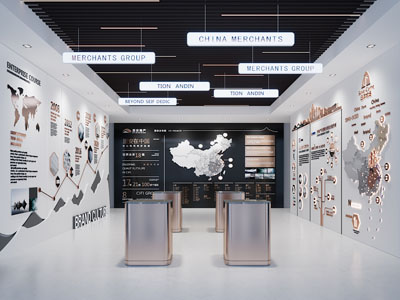 现代房地产企业展厅展览