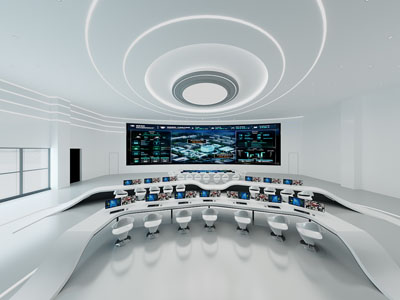 现代大数据控制指挥中心、监控室