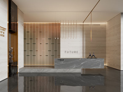 现代公司大堂前台接待