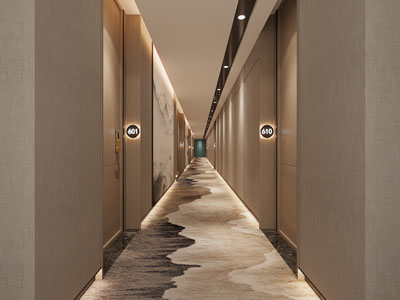 现代酒店过道