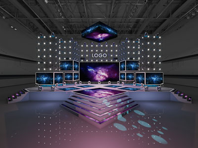 工业风loft舞台、年会发布会舞美