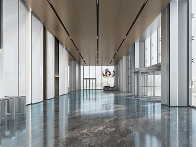 现代大堂前台接待