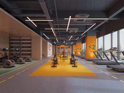工业风loft健身房