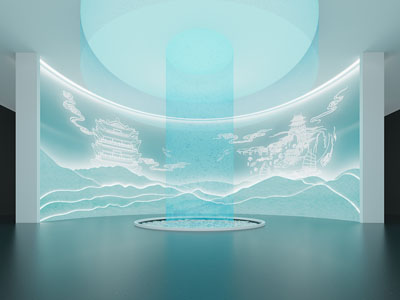 新中式自然序厅3d模型 新中式自然序厅