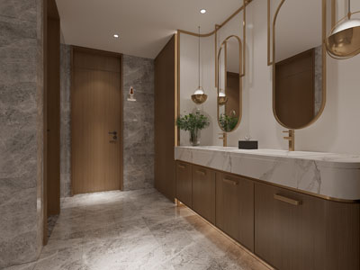 现代公共卫生间、洗手间