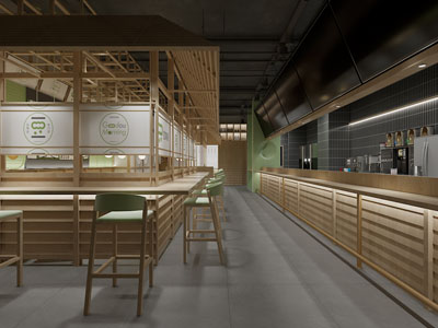 现代饭店餐馆就餐区