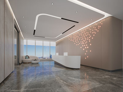 现代公司大堂前台接待