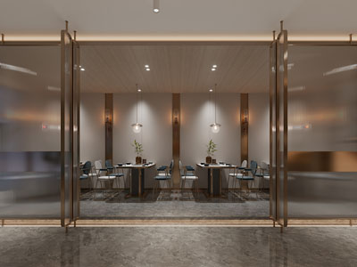 现代轻奢饭店餐馆就餐区