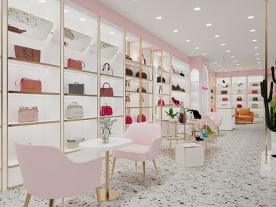 现代轻奢箱包专卖店