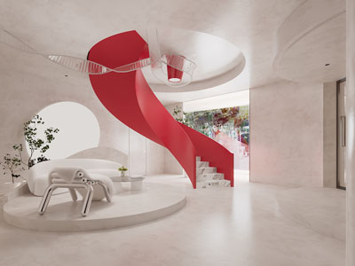 现代大堂前台接待