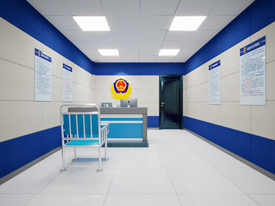 现代公安局审讯室