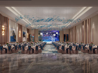 新中式酒店婚庆大厅宴客厅