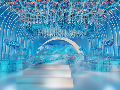 现代酒店婚庆大厅宴客厅