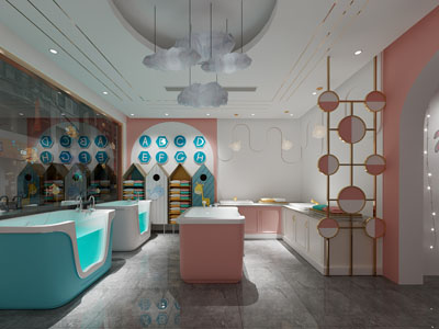 现代轻奢婴儿游泳馆