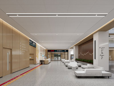 现代医院门诊大堂前台接待