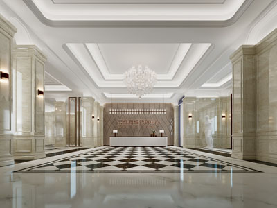 简欧售楼处大堂前台接待